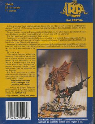 10-416 Goldancer & Blacktooth The Dueling Dragons (back)
